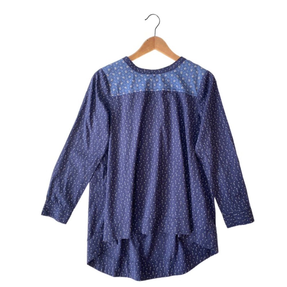 Madewell Calico Print Peasant Top Long Sleeve Blouse